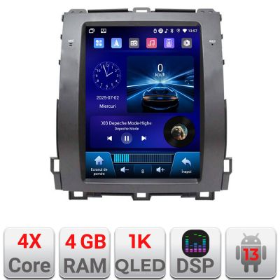 Navigatie Toyota Prado J120 low tip tesla radio gps internet 4 Core carplay android auto 4+64 Incell Display kit-tesla-456-low+EDT-E220-RK