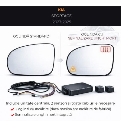 Senzor unghi mort Kia-17 2023-2025 Kia Sportage — oglindă dedicată