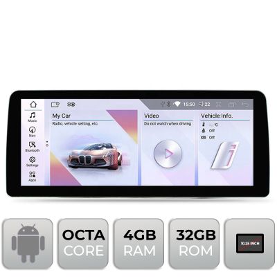 Navigatie BMW Seria 3 E90 2006-2012 cu ecran CIC Android ecran 10.25" 4+32 4G BT