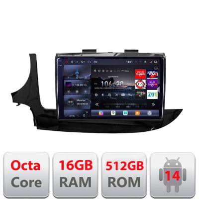 Navigatie Opel Mokka 2016- Edotec Kit-MOKKA2 8 core QLED 2K 16+512GB 360 Android Waze USB Navigatie Internet Youtube Radio v1