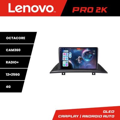 Navigatie BMW X3 2004-2012 Lenovo Kit-083 8 core QLED 2K 12+256 360 Android Waze USB Navigatie Internet Youtube Radio