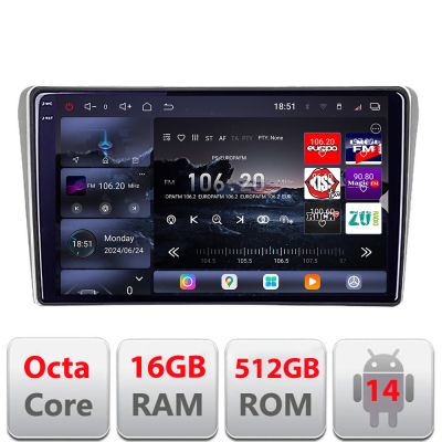 Navigatie Toyota Avensis 2003-2008 Edotec Kit-avensis03 8 core QLED 2K 16+512GB 360 Android Waze USB Navigatie Internet Youtube Radio