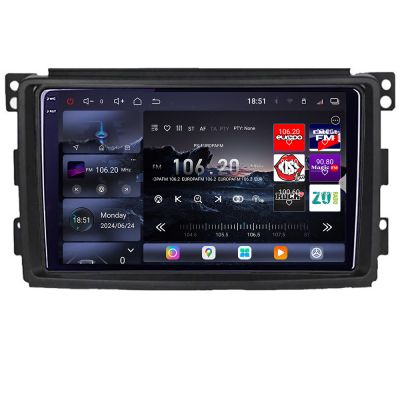 Navigatie Smart 2005-2010 Edotec Kit-SMART05 8 core QLED 2K 16+512GB 360 Android Waze USB Navigatie Internet Youtube Radio
