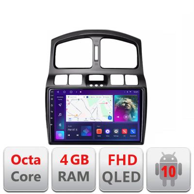 Navigatie Hyundai Santa Fe 2000-2006 Android Ecran QLED octa core 4+64 carplay android auto KIT-santafe-old+EDT-E309V3