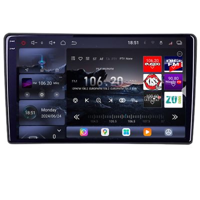 Navigatie universala 2din-1 8 core QLED 2K 16+512GB 360 Android Waze USB Navigatie Internet Youtube Radio Edotec
