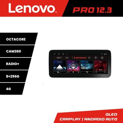 Navigatie universala 2 din 9 inch Lenovo PRO 8+256 12.3 inch qled android 4G DSP gps internet  C