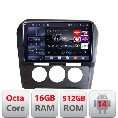 Navigatie Citroen C4 cu clima manuala 2015-2018 Edotec Kit-C4-AC 8 core QLED 2K 16+512GB 360 Android Waze USB Navigatie Internet Youtube Radio