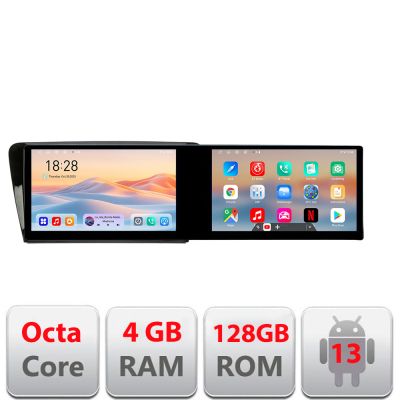 Navigatie Skoda Rapid Seat Toledo 2013+ Edotec 2 ecrane  8 core 4+128 21.6 inch Incell android Wifi 5Ghz gps internet  Kit-rapid