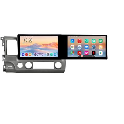 Navigatie Honda Civic 2005-2011 Kit-044 Edotec 2 ecrane  8 core 4+128 21.6 inch Incell android Wifi 5Ghz gps internet