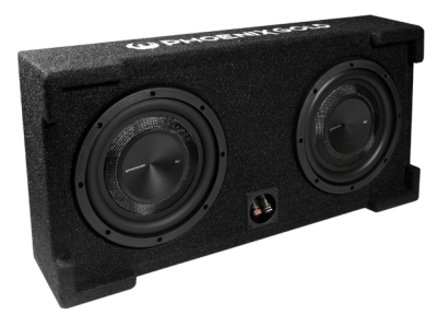Subwoofer pasiv cu incinta, Phoenix Gold, 150 w rms, 250 w max, difuzor 2x8", 2 ohm