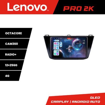 Navigatie VW Tiguan 2016- Lenovo Kit-5883 8 core QLED 2K 12+256 360 Android Waze USB Navigatie Internet Youtube Radio