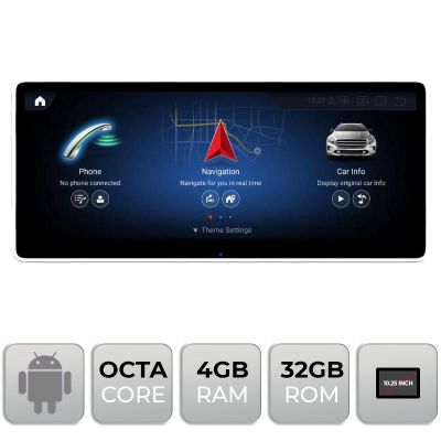 Navigatie Mercedes A W176, GLA, CLA, G NTG4.5 ecran de 10.25" Android gps 4G 4+32 1920x720