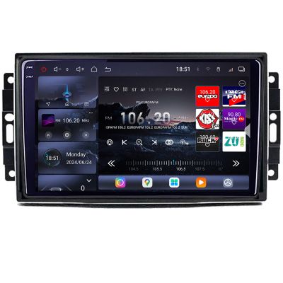 Navigatie Chrysler Jeep Edotec Kit-202 8 core QLED 2K 16+512GB 360 Android Waze USB Navigatie Internet Youtube Radio
