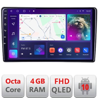 Navigatie Ford Focus C-max S-max Galaxy Mondeo unitati ovale dedicata Android QLED octa core 4+64 4G DSP FHD carplay android auto radio gps internet Android kit-ford-oval+EDT-E309v3