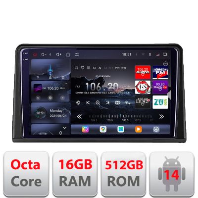 Navigatie Renault Express 2020+ Android radio gps internet 8 core QLED 2K 16+512GB 360 Edotec