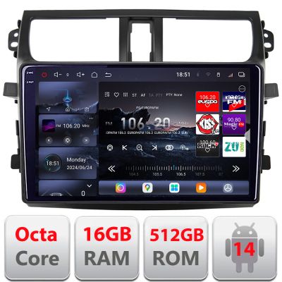 Navigatie Suzuki Celerio 2014-2021 Android radio gps internet 8 core QLED 2K 16+512GB 360 Edotec