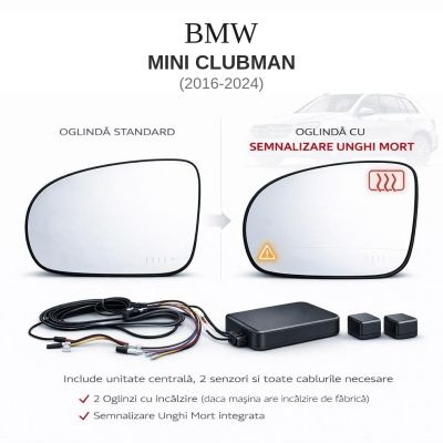 Senzor unghi mort BMW MINI CLUBMAN 2016-2024 — oglindă dedicată