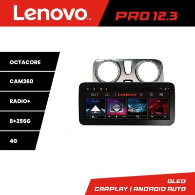 Navigatie Dacia Dokker Lenovo PRO 8+256 12.3 inch qled android 4G DSP gps internet  8Core