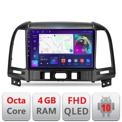 Navigatie Hyundai Santa Fe B-008 Android Ecran QLED octa core 4+64 carplay android auto KIT-008+EDT-E309V3