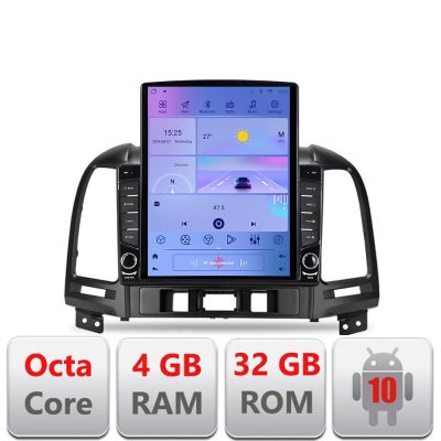 Navigatie Hyundai Santa Fe 2007-2012 G-008 ecran tip TESLA 9.7" cu Android Radio Bluetooth Internet GPS WIFI 4+32GB DS