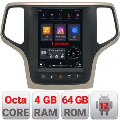 Navigatie Jeep Grand Cherokee 2014-2019, Qled 9.7", ,Qualcomm 8X 8+128 360 4G