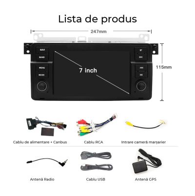 Navigație BMW Seria 3 E46 1998 - 2006, 7 inci