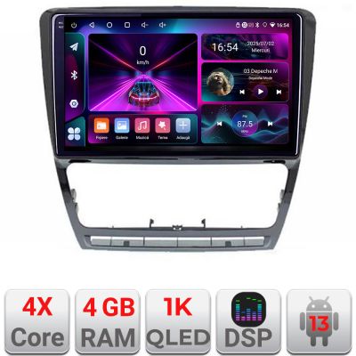 Navigatie Skoda Octavia 2 2005-2013 A-005  4+64 InCell Display 1K Android Waze USB Navigatie Internet Youtube Radio