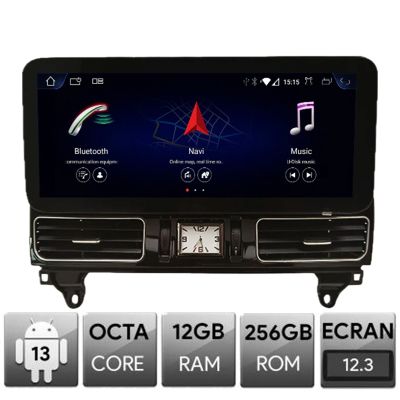Navigatie dedicata Mercedes Clasa GLE GLS sistem NTG5, Android, Octa Core, 12+256, 12.3", Qled 2K 1920x720, Qualcomm 680