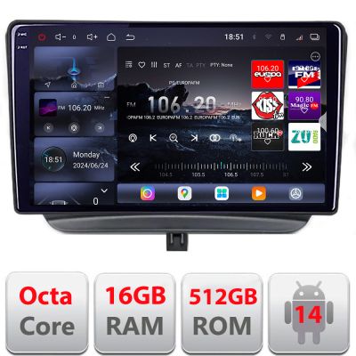 Navigatie Ford Turneo Courier Transit Courier 2014-2021 Qled 2K Octa Core 16+512GB LTE 4G DSP Wifi 5Ghz android auto carplay radio gps internet kit-turneo+EDT-E809-2K