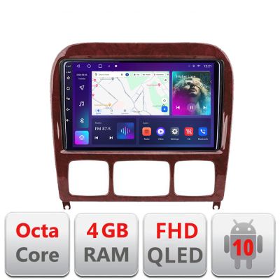 Navigatie Mercedes Clasa S 1998-2005 B-220 Android Ecran QLED octa core 4+64 carplay android auto KIT-220+EDT-E309V3