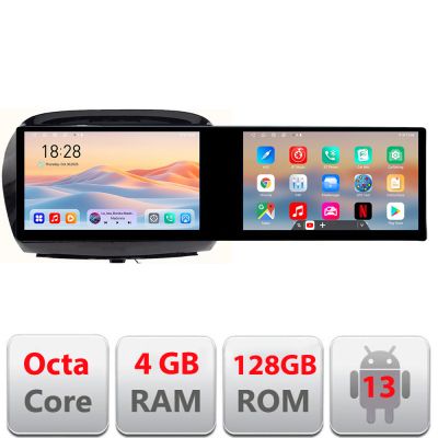 Navigatie dedicata Edonav Honda FR-V 2004-2009   Edotec 2 ecrane  8 core 4+128 21.6 inch Incell android Wifi 5Ghz gps internet  KIT-fr-v