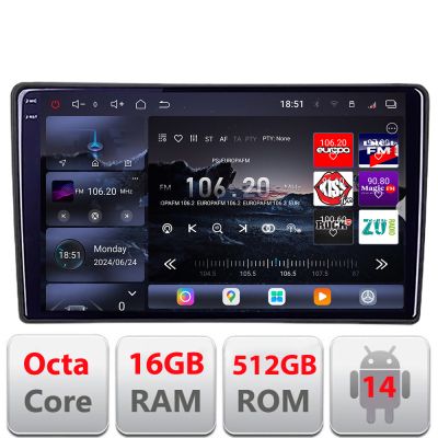 Navigatie Fiat Tipo 2015-2021 Edotec Kit-TIPO 8 core QLED 2K 16+512GB 360 Android Waze USB Navigatie Internet Youtube Radio