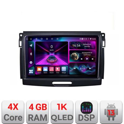 Navigatie Ford Ranger 2015-2020 Quad Core 4+64 InCell Display 1K Android Waze USB Navigatie Internet Youtube Radio