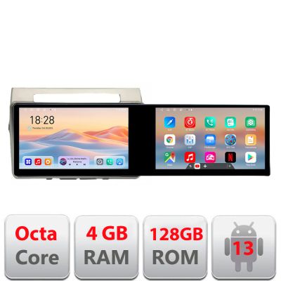Navigatie Toyota Verso 2004-2009 Edotec 2 ecrane  8 core 4+128 21.6 inch Incell android Wifi 5Ghz gps internet