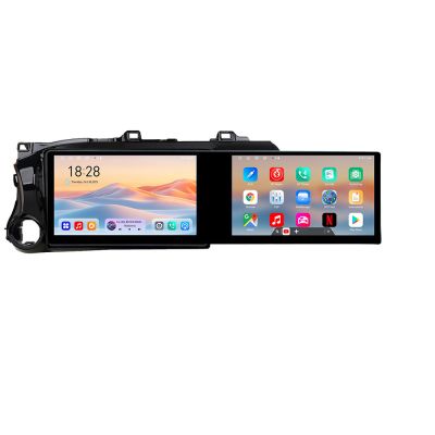 Navigatie TOYOTA Hilux 2016- Kit-TY59 Edotec 2 ecrane  8 core 4+128 21.6 inch Incell android Wifi 5Ghz gps internet  Co