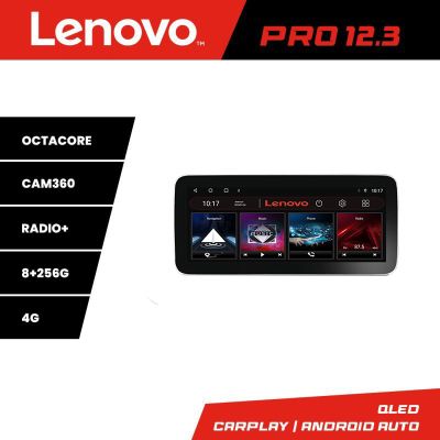 Navigatie Nissan Micra 2014-2024 Lenovo PRO 8+256 12.3 inch qled android 4G DSP gps internet  8Core