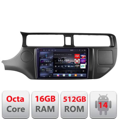 Navigatie Kia Rio 2011-2013 Edotec Kit-204 8 core QLED 2K 16+512GB 360 Android Waze USB Navigatie Internet Youtube Radio v1