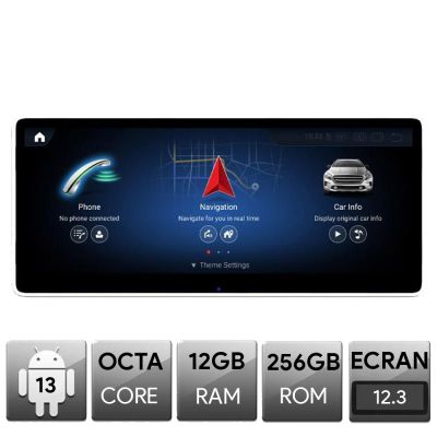 Navigatie Mercedes B W246 NTG4.5, Android, Octa Core, 12+256, 12.3", Qled 2K 2400x900, Qualcomm 680