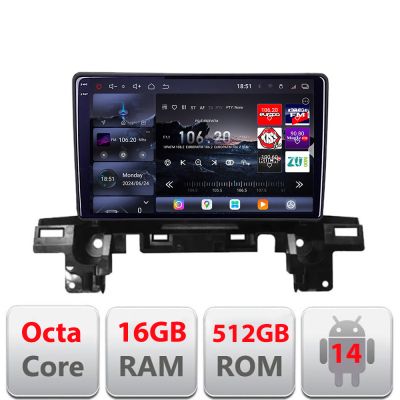 Navigatie Mazda CX5 2018-2020 Edotec Kit-cx5 8 core QLED 2K 16+512GB 360 Android Waze USB Navigatie Internet Youtube Radio