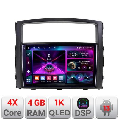 Navigatie Mitsubishi Pajero A-452  4+64 InCell Display 1K Android Waze USB Navigatie Internet Youtube Radio