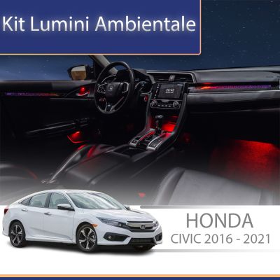 Lumini Ambientale NIGHTVIBE Honda Civic 2016-2021 set complet control telefon sau sistem original