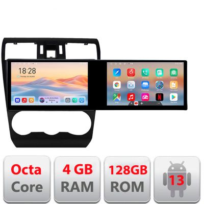 Navigatie Subaru Subaru Forester Impreza XV 2013 2013 Kit-062 Edotec 2 ecrane  8 core 4+128 21.6 inch Incell android Wifi 5Ghz gps internet et G