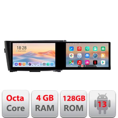 Navigatie Nissan Qashqai/X-Trail 2013- Kit-353 Edotec 2 ecrane  8 core 4+128 21.6 inch Incell android Wifi 5Ghz gps internet S