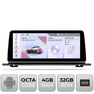 Navigatie BMW Seria 5 F07 GT 2016-2017 cu ecran EVO Android ecran 10.25" 4+32 4G BT