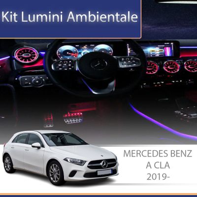 Lumini Ambientale NIGHTVIBE ventilatoare spate Mercedes A W177 CLA W118 control pe sistemul original sau telefon