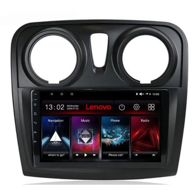 Navigatie Dacia Sandero Logan 2012-2020 Lenovo Kit-sandero 4+64 GB Android Waze USB Navigatie Internet Youtube Radio