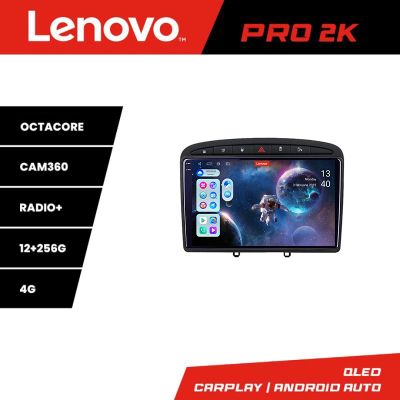 Navigatie Peugeot 308  Lenovo Kit-038 8 core QLED 2K 12+256 360 Android Waze USB Navigatie Internet Youtube Radio