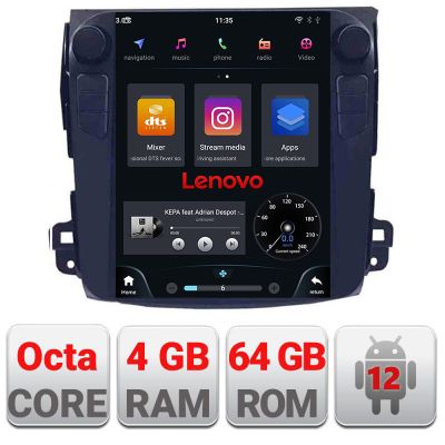 Navigatie Mitsubishi Outlander 2007-2011 tip tesla radio gps internet Qualcomm 8X 8+128 360 4G carplay android auto  kit-tesla-056