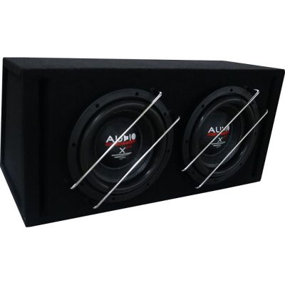 Subwoofer pasiv cu incinta, Audio System, 1200 W RMS, 2000 W MAX, difuzoare 2 x 10", SPL bass reflex