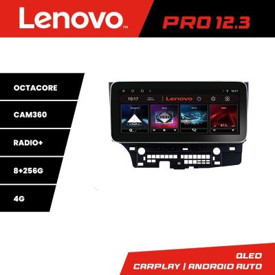 Navigatie MITSUBISHI LANCER K-037 Lenovo PRO 8+256 12.3 inch qled android 4G DSP gps internet  8Core